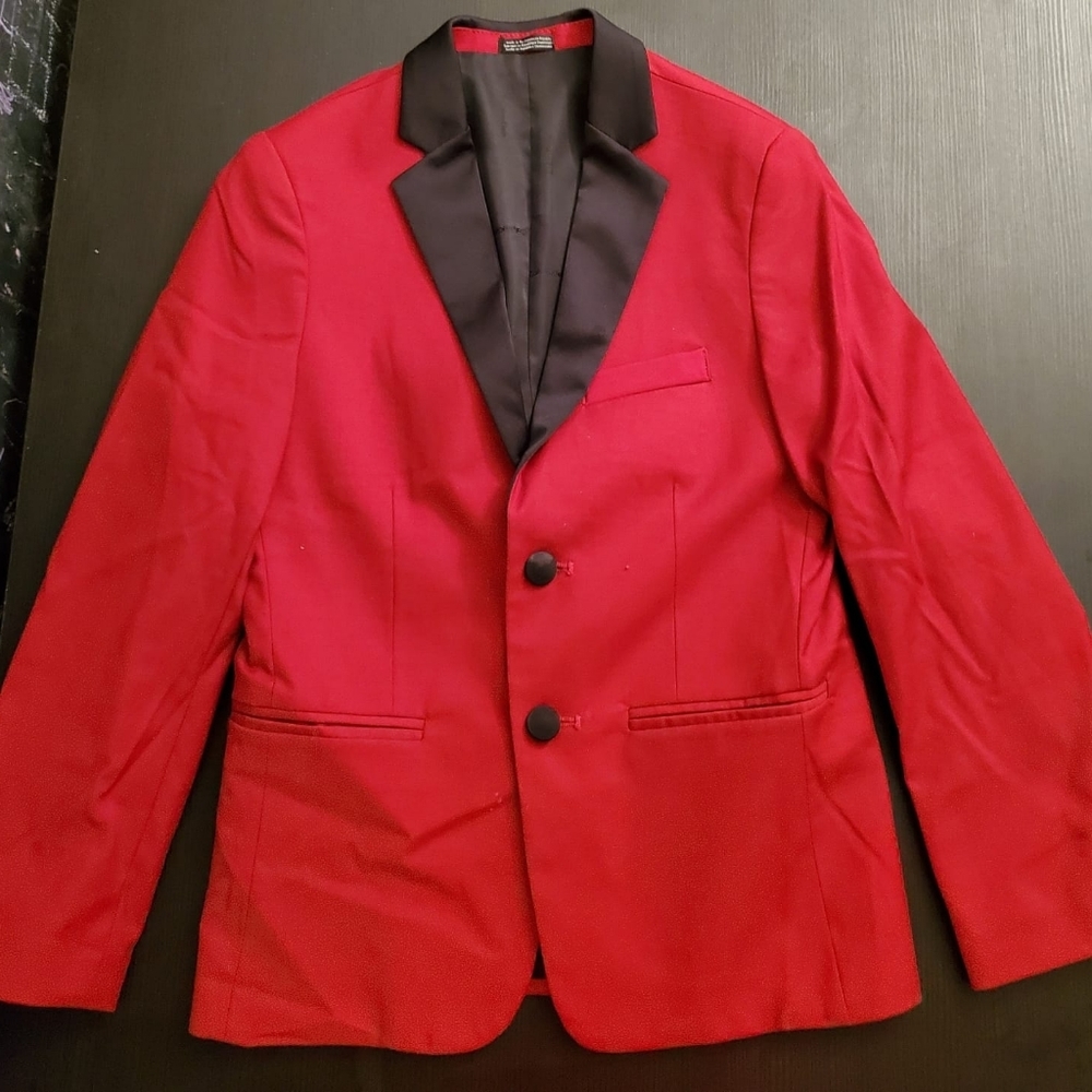 BOYS RED CALVIN KLEIN BLAZER